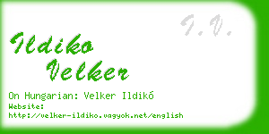 ildiko velker business card